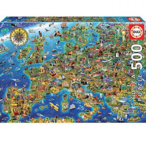 PUZZLE 500 PIEZAS MAPA DE EUROPA 17962 (EDUCA)