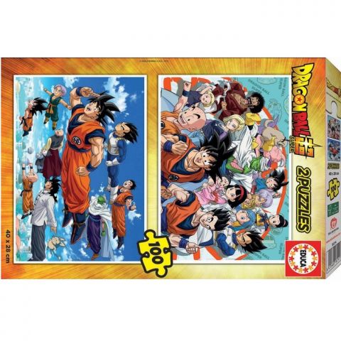 2 PUZZLES 100 PIEZAS DRAGON BALL 18214 (EDUCA)