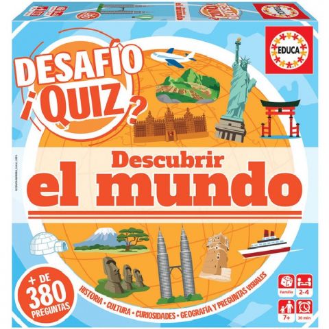 JUEGO DESAFIO QUIZ DESCUBRIR EL MUNDO 18218 (EDUCA)