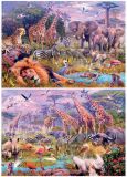 2 PUZZLES 100 PIEZAS ANIMALES SALVAJES 18606 (EDUCA)