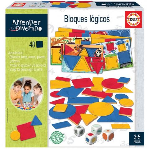 JUEGO APRENDER ES DIVERTIDO: BLOQUES LÓGICOS 19325 (EDUCA)