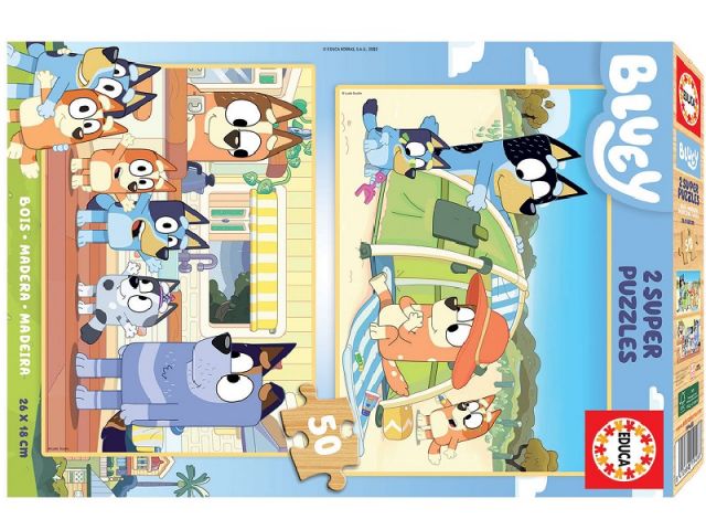 2 SUPER PUZZLES BLUEY (EDUCA)