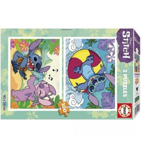 2 PUZZLES 100 PIEZAS STITCH 19998 (EDUCA)