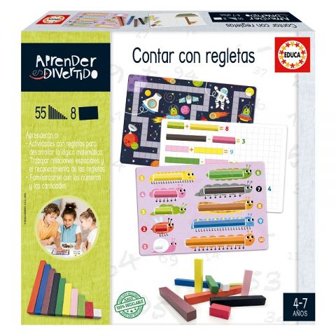 JUEGO APRENDER ES DIVIERTIDO: CONTAR CON REGLETAS 20110 (EDUCA)