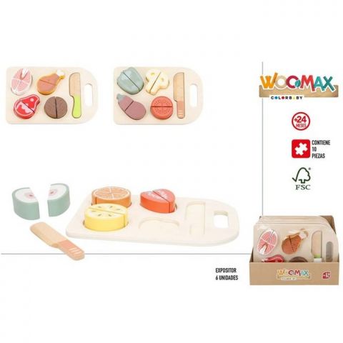 JUEGO TABLA FRUTA Y VERDURA MADERA SURTIDAS 33052 (WOOMAX)