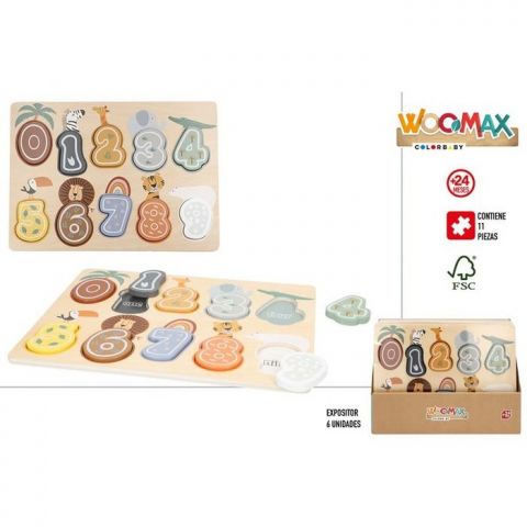 PUZZLE NÚMEROS DE MADERA 24M 33062 (WOOMAX)