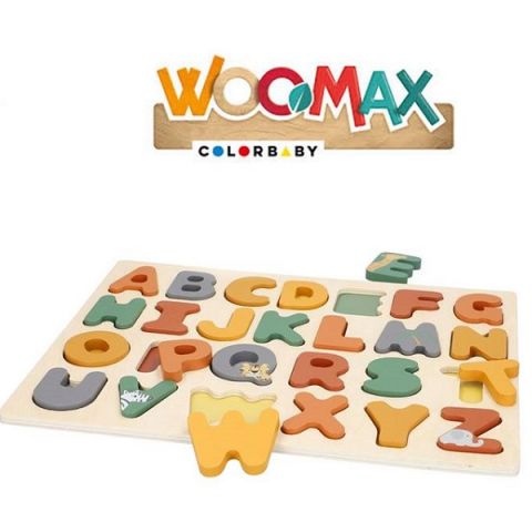 JUEGO PUZZLE ALFABETO MADERA 24M+ 33063 (WOOMAX)