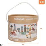 JUEGO SET 36 BLOQUES MADERA ANIMALES GRANJA 33069 (WOOMAX)