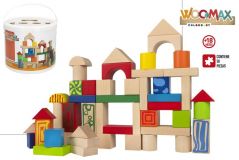 JUEGO CUBO DE 50 BLOQUES DE MADERA 40994 (WOOMAX)