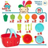 JUEGO CESTA CON ALIMENTOS Y MENAJE 45717 (COLORBABY)