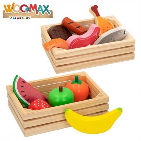 JUEGO SET 2 CAJAS MADERA COMIDAS 46471 (WOOMAX)