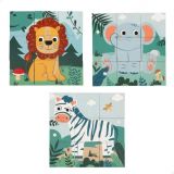 JUEGO ROMPECABEZAS DE ANIMALES 10X10 CM (WOOMAX)