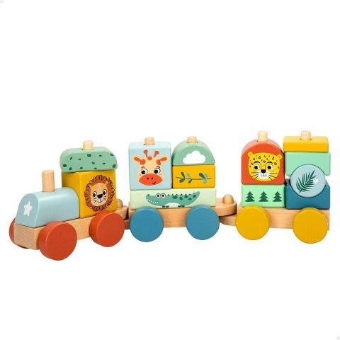 TREN MADERA ANIMALES  ZOOKABEE (WOOMAX)