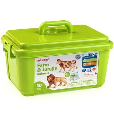 JUEGO 30 ANIMALES DE GRANJA Y SALVAJES 25140 (MINILAND)