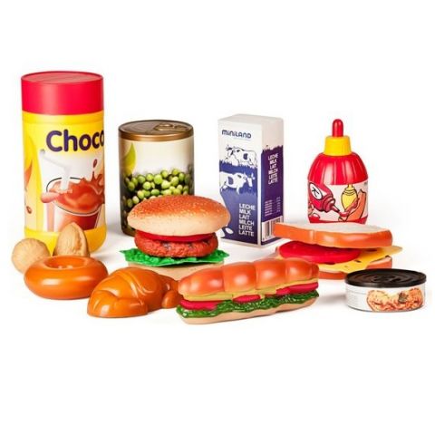 JUEGO ALIMENTOS: 12 ALIMENTOS ENVASADOS 30596 (MINILAND)