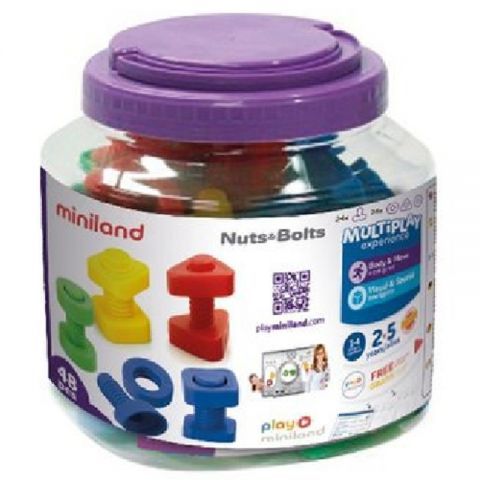 BOTE TORNILLOS Y TUERCAS 48 PCS 31721   (MINILAND)