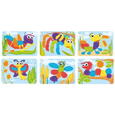 JUEGO SET 6 LAMINAS PEGS 10MM BRIGHT 31862  (MINILAND)