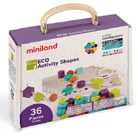 JUEGO DE ENSARTAR 36 PIEZAS ECO ACTIVITY SHAPES 32257 (MINILAND)