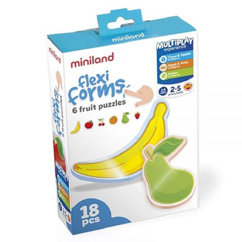 JUEGO DE 6 PUZZLES FLEXI FORMS FRUTAS 36200 (MINILAND)
