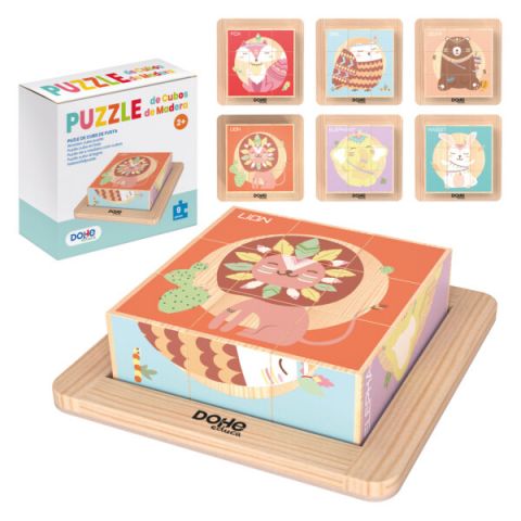 PUZZLE DE 9 BLOQUES DE MADERA 64000 (DOHE)