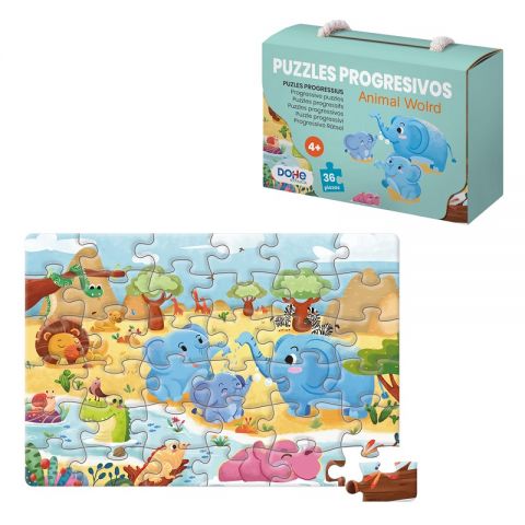 PUZZLE ANIMAL WORLD 36 PIEZAS 65009 (DOHE)