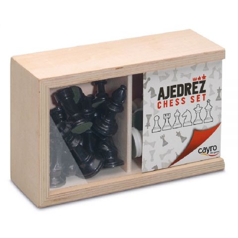 JUEGO AJEDREZ PIEZAS PLÁSTICO Nº3 C/MADERA 092 (CAYRO)