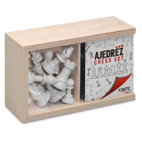 JUEGO AJEDREZ FICHAS PLÁSTICO Nº4 C/MADERA 093 (CAYRO)