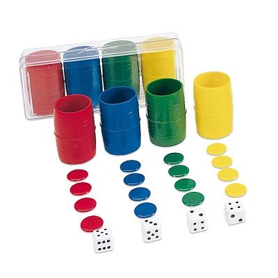 ACCESORIO FICHAS PARCHIS 4  CAJA PLASTICO (CAYRO)