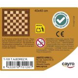 AJEDREZ TABLERO DE MADERA 40X40 T-133 (CAYRO)