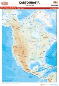 LÁMINAS DIDÁCTICAS. CARTOGRAFÍA. AMÉRICA DEL NORTE