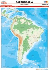 LÁMINAS DIDÁCTICAS. CARTOGRAFÍA. AMÉRICA DEL SUR (