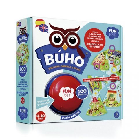 JUEGO BÚHO PUZLE BOTÓN 100 PALABRAS FUN008 (IMAGILAND)