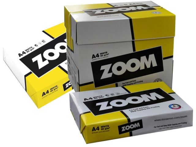 PACK. 500 HOJAS PAPEL A4 80 GR. ZOOM
