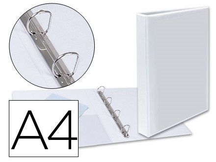 CARPETA ANILLAS PERSONALIZABLE A4 4A-25MM BLANCA