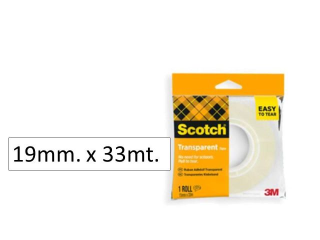 SCOTCH  CINTA ADHESIVA STANDAR 19X66 508