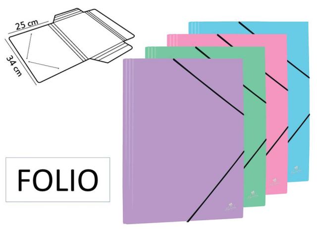 MARIOLA CARPETA GOMAS FOLIO PP PASTEL 1096PASU