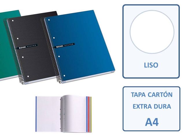 ENRI CUADERNO MICROP. A4 LISO 160H STATUS