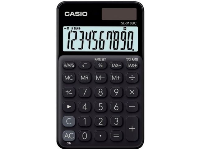 CALCULADORA MANO CASIO NEGRA SL-310UC-BK