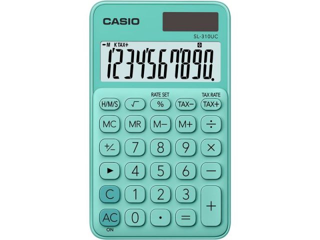 CALCULADORA MANO CASIO VERDE SL-310UC-GN