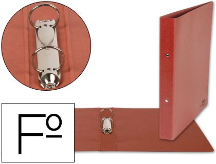(PACK.8) CARPETAS CARTON CUERO FOL. 2 AILLAS 40MM