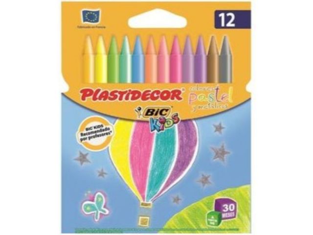 BIC PLASTIDECOR ESTUCHE 12 CERAS PASTEL 933961