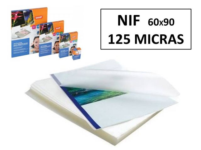 CJ.100 FUNDAS PLASTIFICAR 125MIC 60X90MM NIF