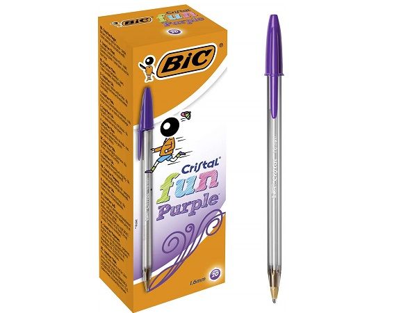 (CJ.20) BIC BOLIGRAFO CRISTAL FUN MORADO 929055