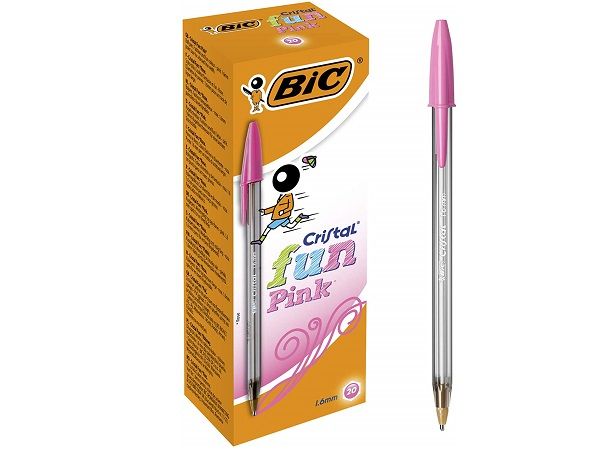 (CJ.20) BIC BOLIGRAFO CRISTAL FUN ROSA 929056