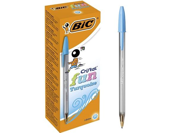 (CJ.20) BIC BOLIGRAFO CRISTAL FUN TURQUESA 929074