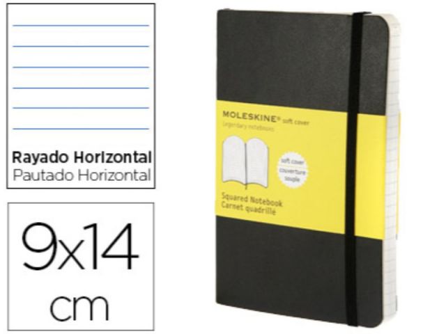 MOLESKINE CUAD T.BLANDA HORIZONTAL 9X14 QP611