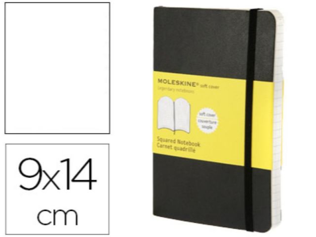 MOLESKINE CUAD T.BLANDA LISO 9X14  QP613