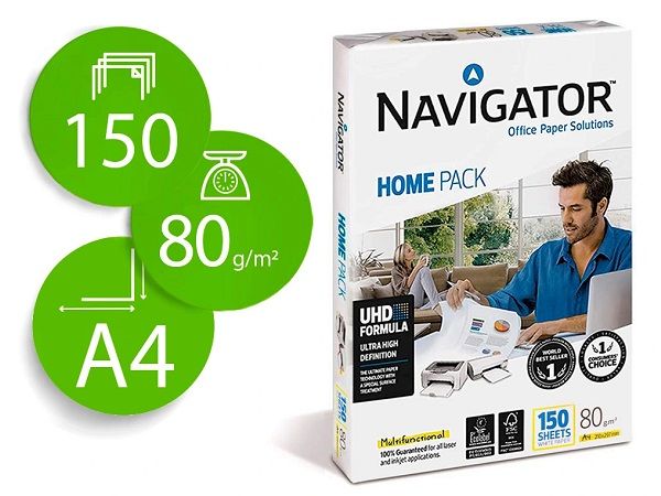 NAVIGATOR P.150H PAPEL A4  80G HOME PACK  NAV-HOME