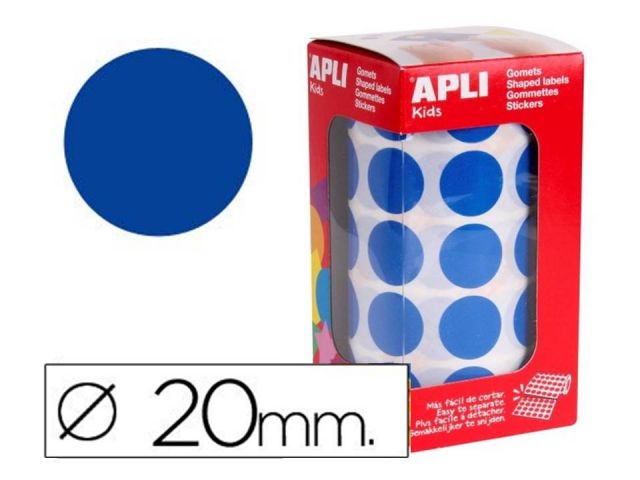 APLI ROLLO GOMETS REDONDO 20mm AZUL  4860