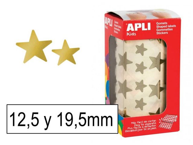 APLI ROLLO GOMETS ESTRELLAS ORO 11116